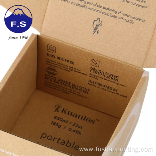 Both side printing kraft corrugated paper shipping box